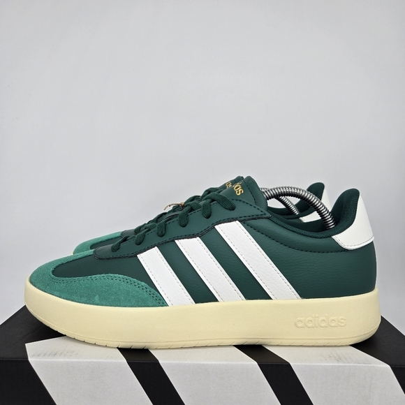 New adidas Barreda Lifestyle Collegiate Green Core White Men's Shoes Size 9.5